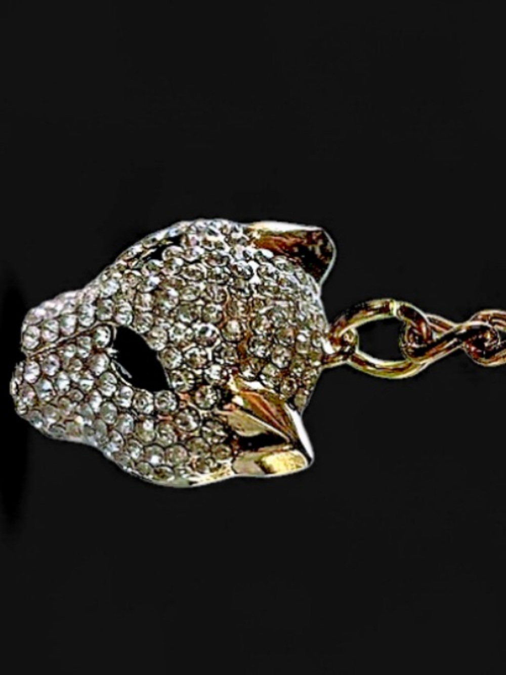 Rhinestone Encrusted Panthere Pendant/ Keychain/ Bag Charm - Picture 4 of 7